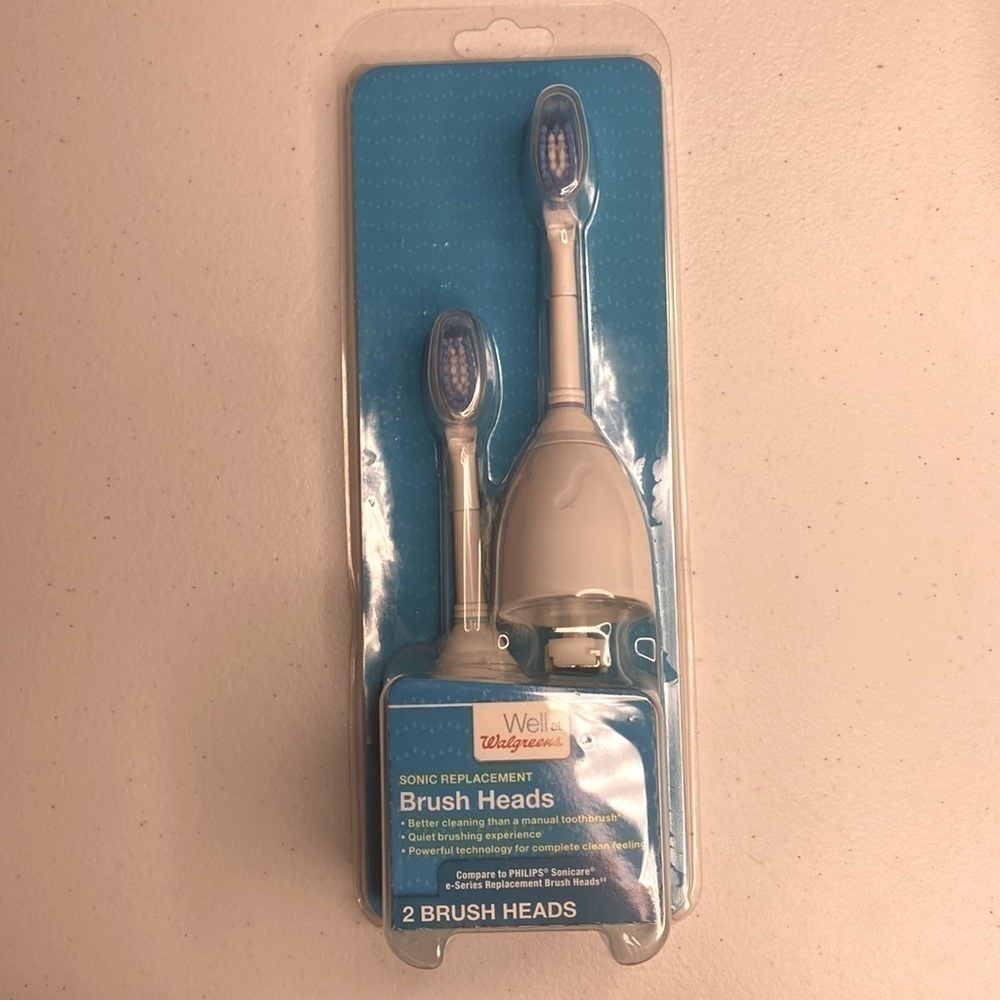 🆕 WALGREENS SONIC BRUSH HEAD REPLACEMENT 2 PACK